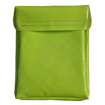 Tasche fr Schreibmaterial zu Flipchart aus Blachenstoff, lemon, mit Magnete, A4
