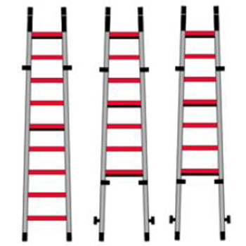 Steckleiter Alu, 3-teilig 