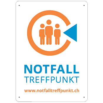 Tafel Notfalltreffpunkt Format 500 x 700mm