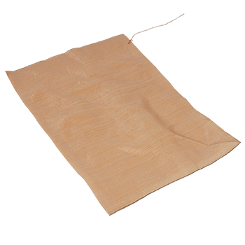 PP-Gewebesandscke (45 x 80 cm) leer beige, mit Saum und Bindeband