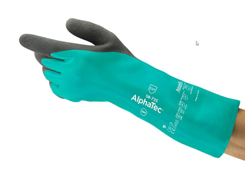 Handschuhe fr Vollschutzanzge Grsse 10, langer Schaft XL